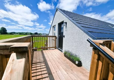 luxury hot tub stays Northern Ireland with balcony
